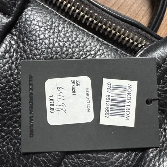 Alexander Wang Mini Rockie shoulder bag in black pebbled leather with rose print - Picture 3 of 5